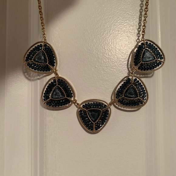 NEW!! Francesca’s navy beaded necklace - Picture 2 of 5